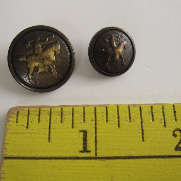 Hart Schaffner & Marx Blazer Replacement Bronze 10 Button Set Knight on Horse - Picture 4 of 8
